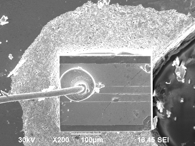 sem image of the laser diode