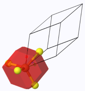 Wigner-Seitz cell of a oF unit cell from https://aflowlib.org/p/AB_oF8_22_a_c-001/